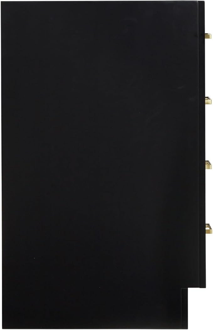 ARIEL Hepburn 66-inch Bathroom Vanity Base Cabinet,Solid Wood, 4 Soft Closing Doors, 6 Dovetail Drawers, Black