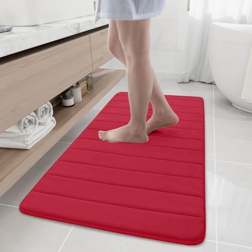 Buganda Memory Foam Bath Mat 47 x 20, Ultra Soft Absorbent Bathroom Rugs