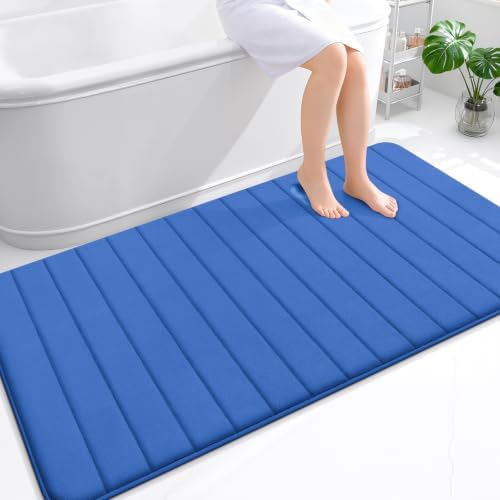 OLANLY Memory Foam Large Bath Mat 59x34, Super Soft Absorbent Bathroom Rugs
