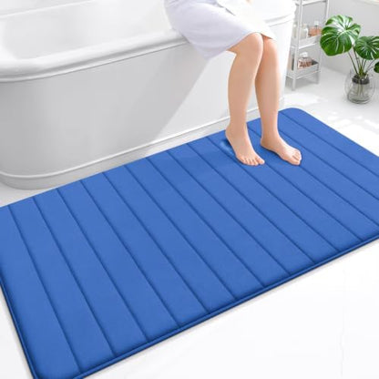 OLANLY Memory Foam Large Bath Mat 59x34, Super Soft Absorbent Bathroom Rugs