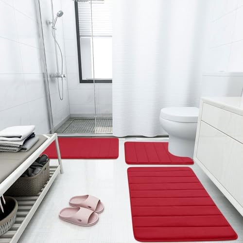 Buganda Memory Foam Bath Mat 30 x 20, Ultra Soft Absorbent Bathroom Rugs