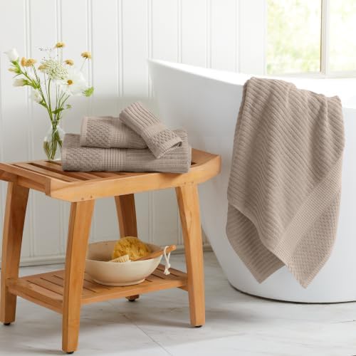 Springtree Home Oversized Bath Towel Set | 2-Pack | 100% Cotton | Brown