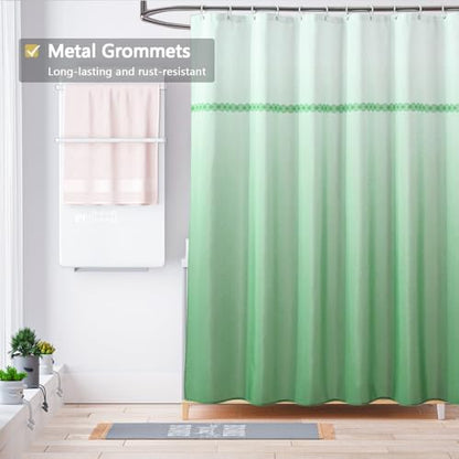 LLSCL Fabric Shower Curtain Liner with Magnets, Waterproof Hotel Quality, 72 x 72 Machine Washable