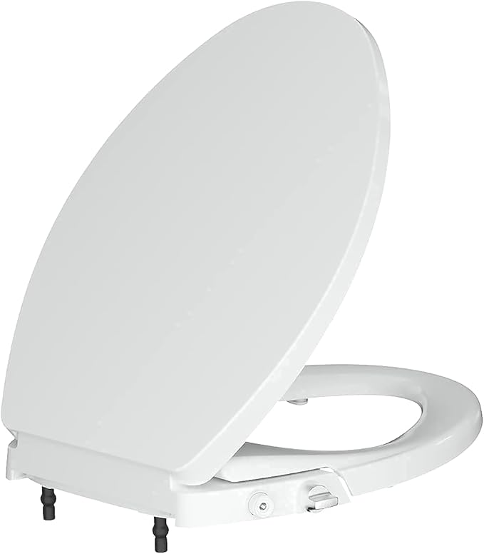 R&T V8902 Non-Electric Bidet Toilet Seat Elongated Self-Cleaning Dual Spray Nozzles for Rear & Feminine Wash