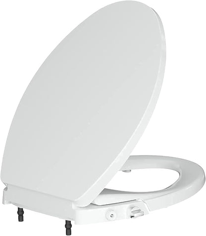 R&T V8902 Non-Electric Bidet Toilet Seat Elongated Self-Cleaning Dual Spray Nozzles for Rear & Feminine Wash