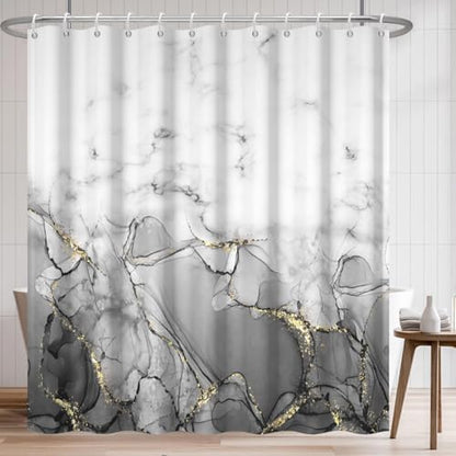Gray Extra Long Waterproof Shower Curtain 72x84 inches