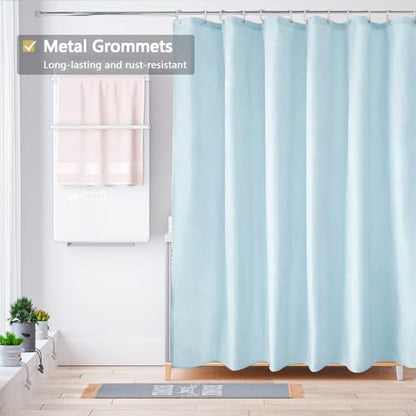 LLSCL Fabric Shower Curtain Liner with Magnets, Waterproof Hotel Quality, 72 x 72 Machine Washable