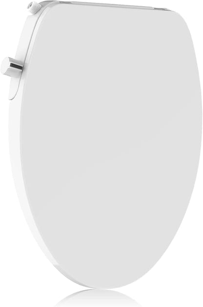 Garvee Non-Electric Bidet Toilet Seat for Elongated Toilets – Dual Nozzle | Manual Control | Cold Water Spray | Easy DIY Install | Durable White Finish | Self-Cleaning Mode | Space-Saving Design