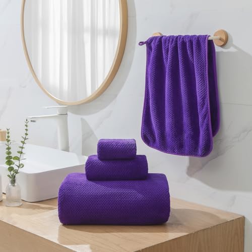 YTYC 39x78 Bath Sheets,Towels for Bathroom,Violet Purple,2-Pieces