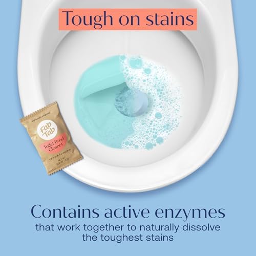 Fab Tab Toilet Bowl Cleaner Tablets, Lemon & Eucalyptus Scent, 12 Count