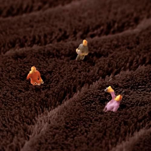 MINIDEAR Bathroom Rugs 24x17 Dark Brown - Thick Memory Foam Bath Mat, Ultra Soft & Plush Fluffy, Non-Slip, Quick Dry, Absorbent Washable Floor Microfiber Mat for Tub, Home Decor Accessories