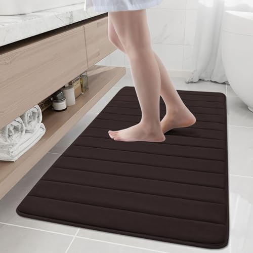Buganda Memory Foam Bath Mat 50 x 30, Ultra Soft Absorbent Bathroom Rugs