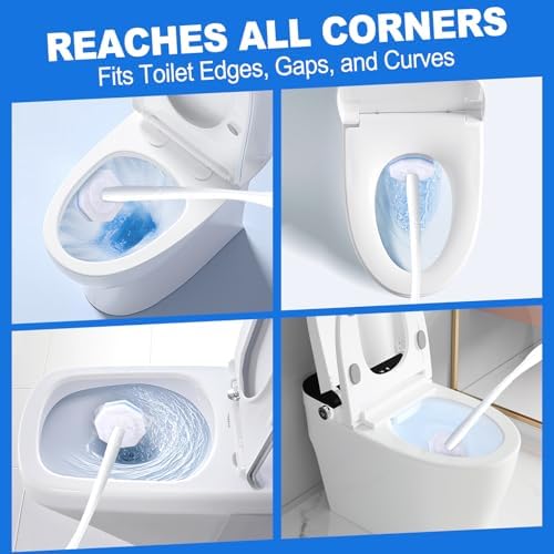 100 Pack Toilet Brush Refills, Disposable Toilet Cleaning Pads