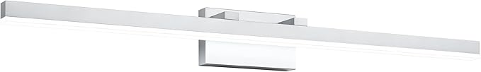 PRESDE Bathroom Light Fixtures Dimmable 40in Silver LED Vanity Light for Bathroom Wall Lighting Fixtures Over Mirror（Cold White 6000K）