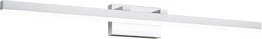 PRESDE Bathroom Light Fixtures Dimmable 40in Silver LED Vanity Light for Bathroom Wall Lighting Fixtures Over Mirror（Cold White 6000K）