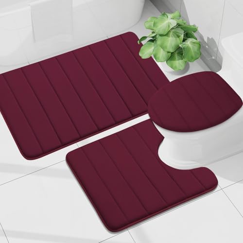 Buganda Memory Foam Bath Mat 34 x 20, Ultra Soft Absorbent Bathroom Rugs