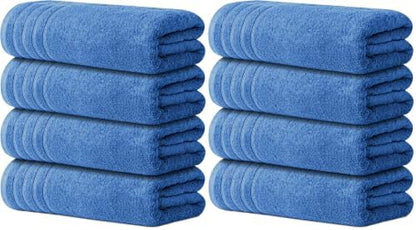 Avalon Towels Bath Towels Set of 4, Size 30 x 60 Inches - 60% Cotton, 40% Viscose Made from Bamboo, Soft and Absorbent, Quick Drying, Lightweight, Perfect for Daily Use (Pack of 2)