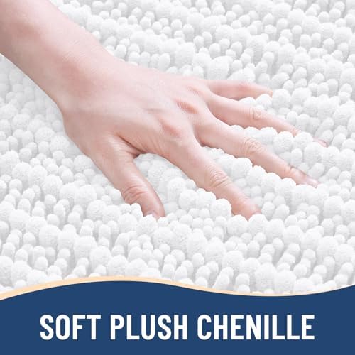 Arotive Round Bathroom Rugs 24x24, Soft Absorbent Chenille Shaggy Bath Mat