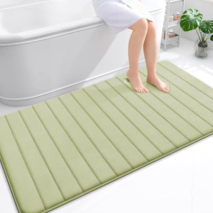 OLANLY Memory Foam Large Bath Mat 59x34, Super Soft Absorbent Bathroom Rugs