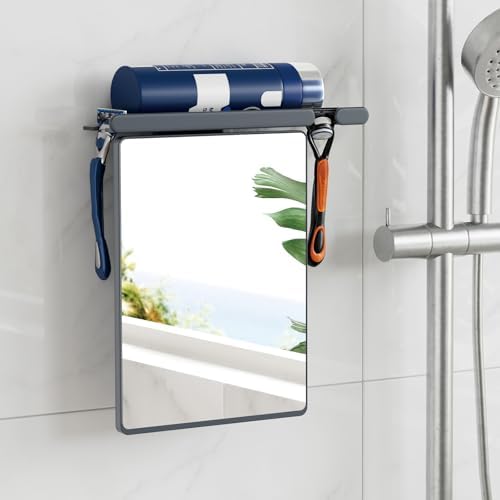 TAILI Shower Mirror Fogless for Shaving,Fogless Mirror Suction Wall Mounted