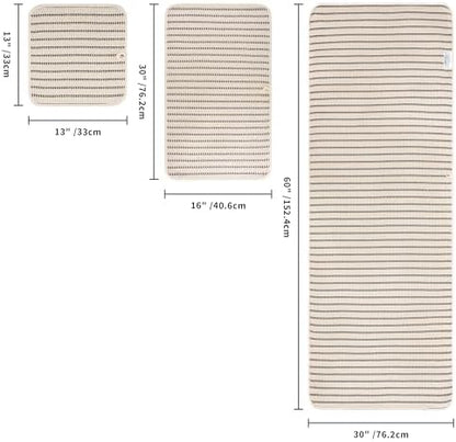 POLYTE 430 GSM Poly Blend Microfiber Quick Dry Waffle Bath Towel Set of 6