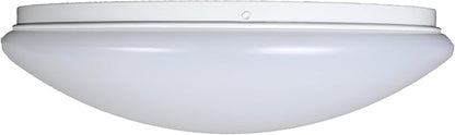 Designers Fountain EnviroLite Flush Mount Ceiling Light, 14 Inch LED Round Lighting Fixture for Kitchen, Bedroom, Bathroom, and Hallway, White, EV1014C5C-06