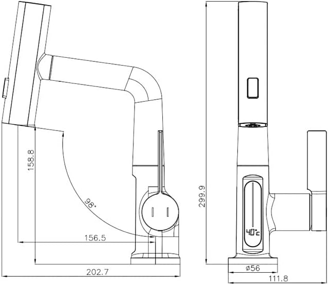 Bathroom One Hole Sink Basin Faucet with Waterfall Pull Down Sprayer,Vanity Single Handle 1 Hole Pull Out Faucet with Rainfall Spray Head Temperature Digital Display Mixer Tap Cream White