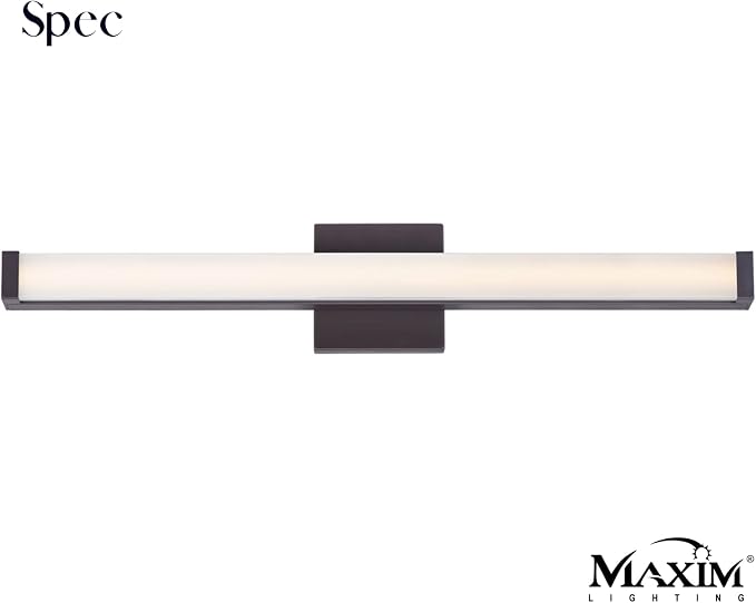 Maxim Lighting Spec Bath Vanity Light | Bronze Aluminum Finish | Contemporary Indoor Light Fixture | Ideal for Bathrooms & Powder Rooms | Dimmable | Home Decor Light Fixture | 52004BZ
