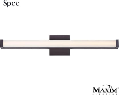 Maxim Lighting Spec Bath Vanity Light | Bronze Aluminum Finish | Contemporary Indoor Light Fixture | Ideal for Bathrooms & Powder Rooms | Dimmable | Home Decor Light Fixture | 52004BZ