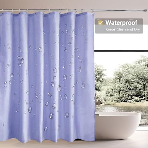 LLSCL Fabric Shower Curtain Liner with Magnets, Waterproof Hotel Quality, 72 x 72 Machine Washable