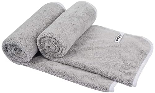 KinHwa Hand Towels for Bathroom, Microfiber Face Towels, 16x30 Inch, 2 Pack