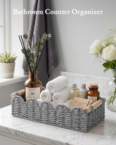 Toilet Paper Storage Basket for Toilet Tank, Bathroom Organizer