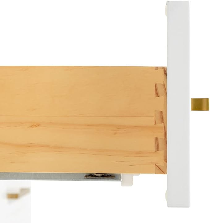 Emilia 48-Inch Bathroom Vanity with Sink — White Single Sink Bathroom Vanity, 1.5" Edge Italian Carrara Marble Top, Solid Wood, 2 Soft Closing Doors, 9 Dovetail Drawers