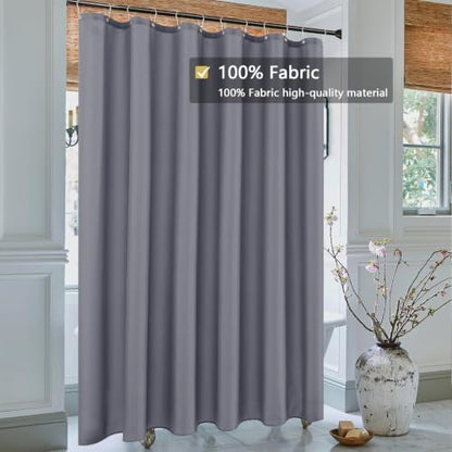 LLSCL Fabric Shower Curtain Liner with Magnets, Waterproof Hotel Quality, 72 x 72 Machine Washable