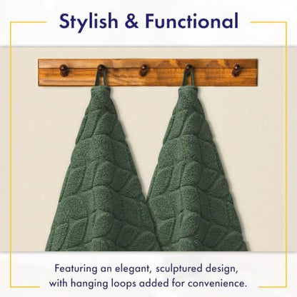 Alusa Home Ultra Soft & Stylish 700 GSM Luxury Bath Sheets | Pack of 2 | Extra Large 35x70 Inches | 100% Zero-Twist, Long-Staple Cotton | Remarkably Absorbent (Hunter Green)