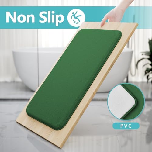 RUN HELIX Bathroom Rugs Sets 3 Piece, Soft Absorbent Memory Foam Bath Mats Set, Dry Fast Bath Mat, Machine Washable Bath Rug Set for Bathroom （Forest Green）