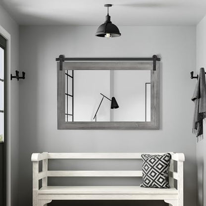 COGOOD Farmhouse Bathroom Mirrors for Over Sink - 22 x 30 Grey