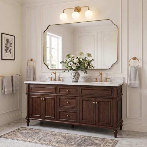 MIRRORART 28x48’’ Gold Bathroom Mirrors for Wall, Full-Length Mirror