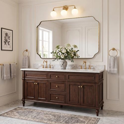MIRRORART 28x48’’ Gold Bathroom Mirrors for Wall, Full-Length Mirror