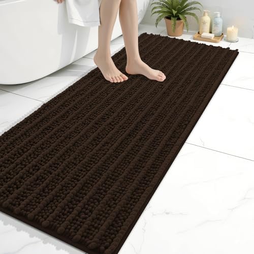 Arotive Bathroom Rugs Mat 60x20, Soft Absorbent Chenille Shaggy Bath Mat