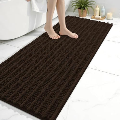 Arotive Bathroom Rugs Mat 60x20, Soft Absorbent Chenille Shaggy Bath Mat