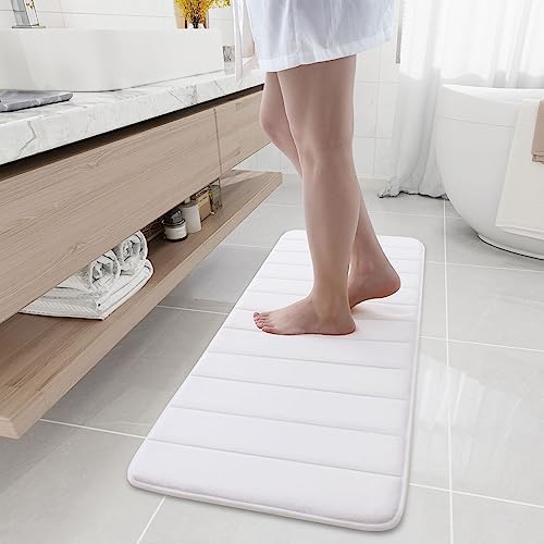 Buganda Memory Foam Bath Mat 47 x 17, Ultra Soft Absorbent Bathroom Rugs