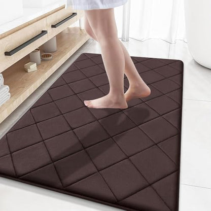 OLANLY Memory Foam Bath Mat 59x34, Ultra Soft and Absorbent Bathroom Rugs