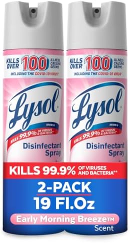 Lysol Disinfectant Spray, Sanitizer, Morning Breeze, 19 oz, 2 Pack
