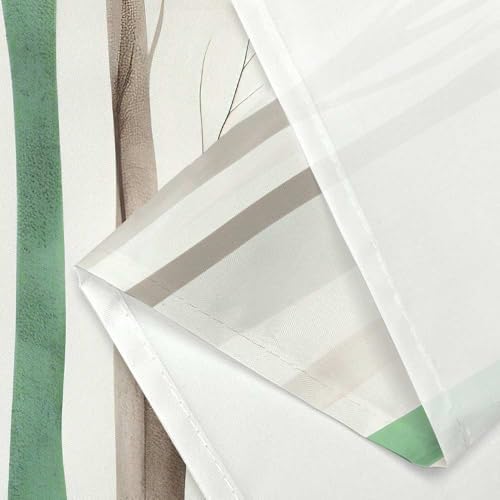 Birch Forest Abstract Shower Curtain Farmhouse Bathroom Decor 47X64 Inch