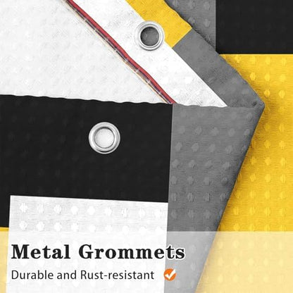 Shower Curtain Set, for Bathroom Decor 72" x 72", Geometric