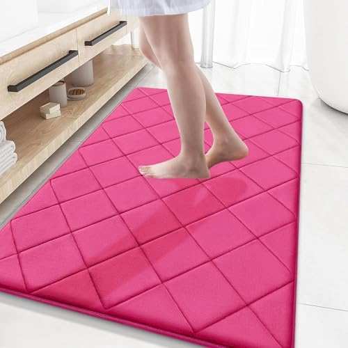 OLANLY Memory Foam Bath Mat 59x34, Ultra Soft and Absorbent Bathroom Rugs