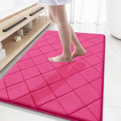OLANLY Memory Foam Bath Mat 59x34, Ultra Soft and Absorbent Bathroom Rugs