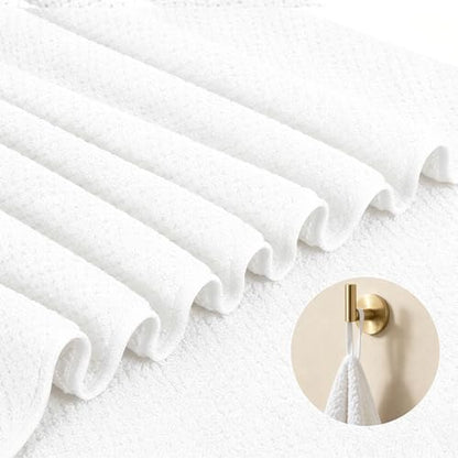 MaopaoBeauty Oversize Bath Towels Set - 35x70 Inches, 4-Piece Bathroom Towel Set (1 Bath Towel, 1 Hair Towel, 1 Hand Towel, 1 Washcloth),Microfibers Towels for Bathroom Set Microfiber Shower Towels