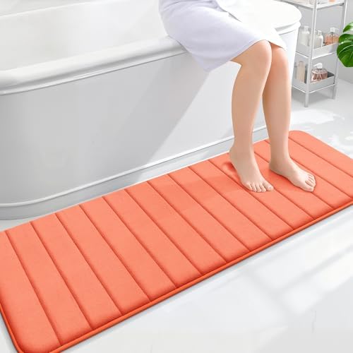 OLANLY Memory Foam Long Bathroom Rugs Runner 59x20, Super Soft Absorbent